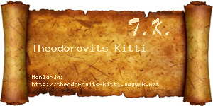 Theodorovits Kitti névjegykártya